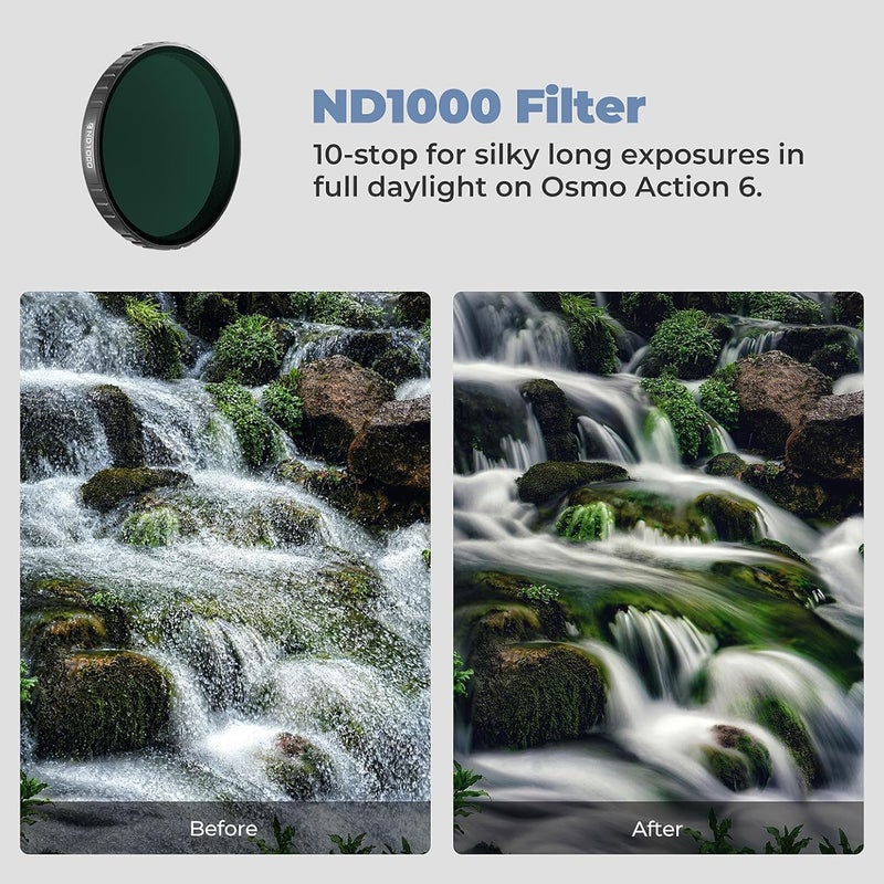 FreeWell ND1000 Filter for DJl Osmo Action 6 - ldeal for Long Exposure & Smoother Footage - Image 2